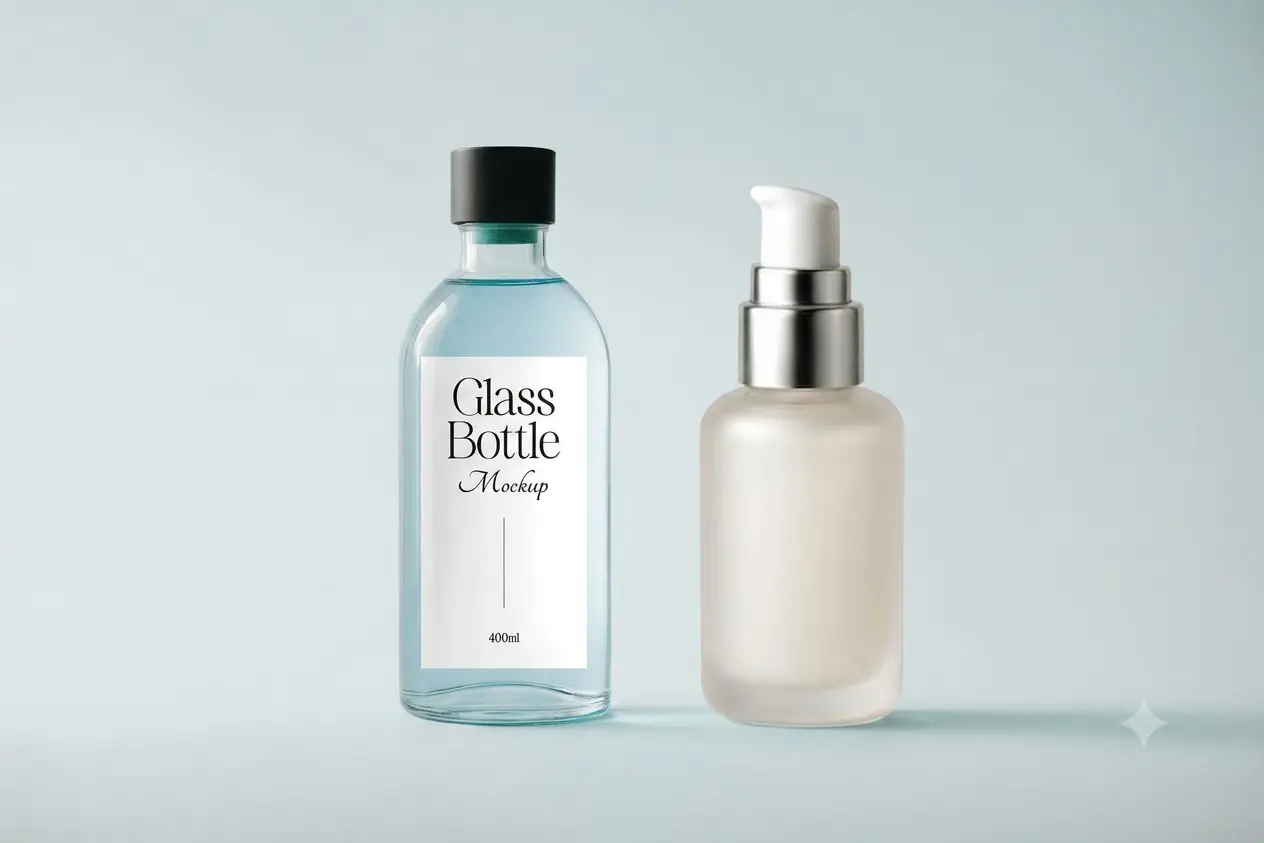Cosmetic bottles with matching cap